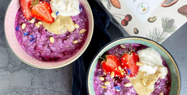 Birchermüsli mit Heidelbeeren