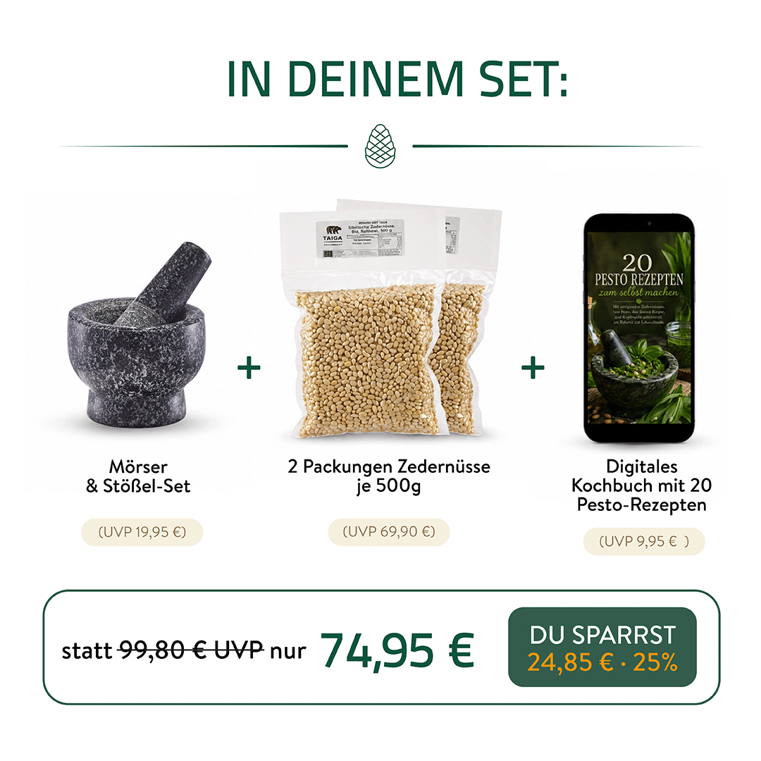 Zedernuss-Pesto-Set zum Selbermachen