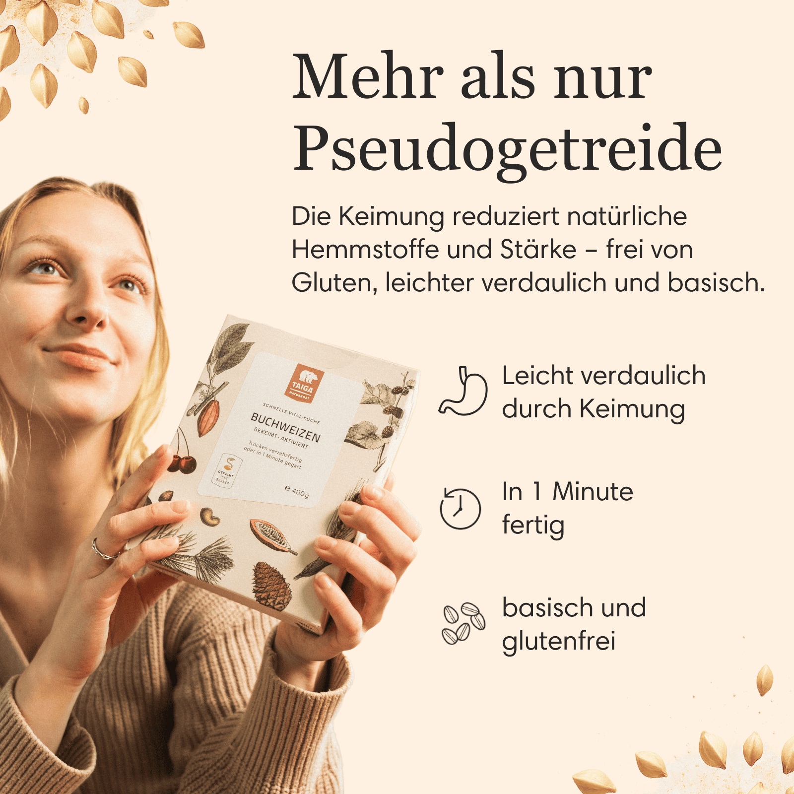 Buchweizen, angekeimt, bio