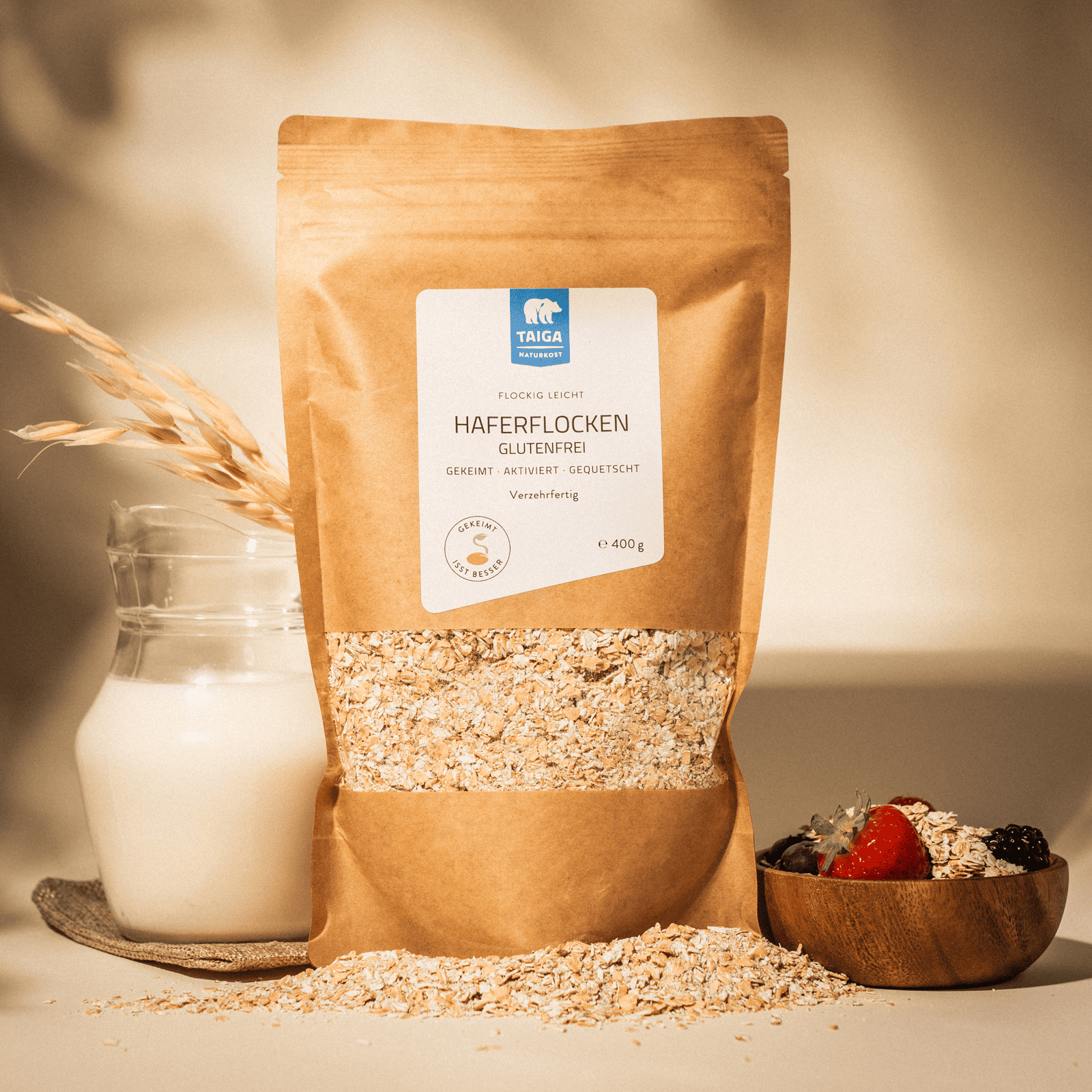 Haferflocken, angekeimt, bio