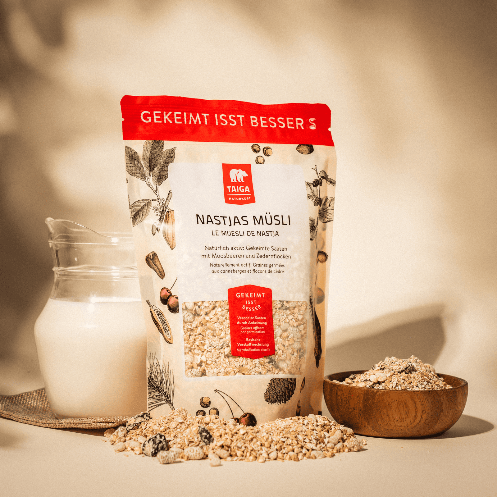 Nastjas Müsli, angekeimte Saaten, bio