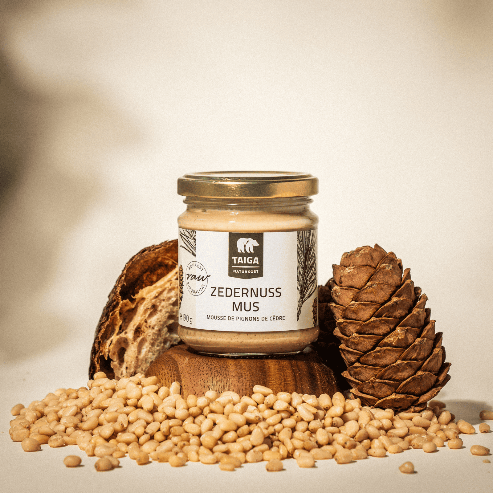 Zedernuss-Mus, bio, roh