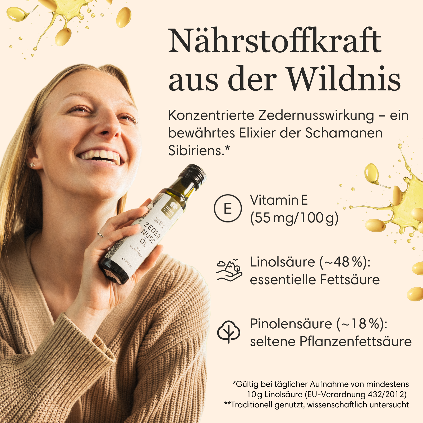 Zedernuss-Öl, bio, roh