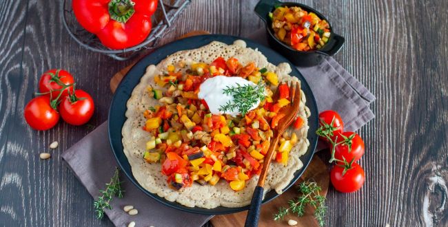 Blinis mit Ratatouille-Füllung (VEGAN)