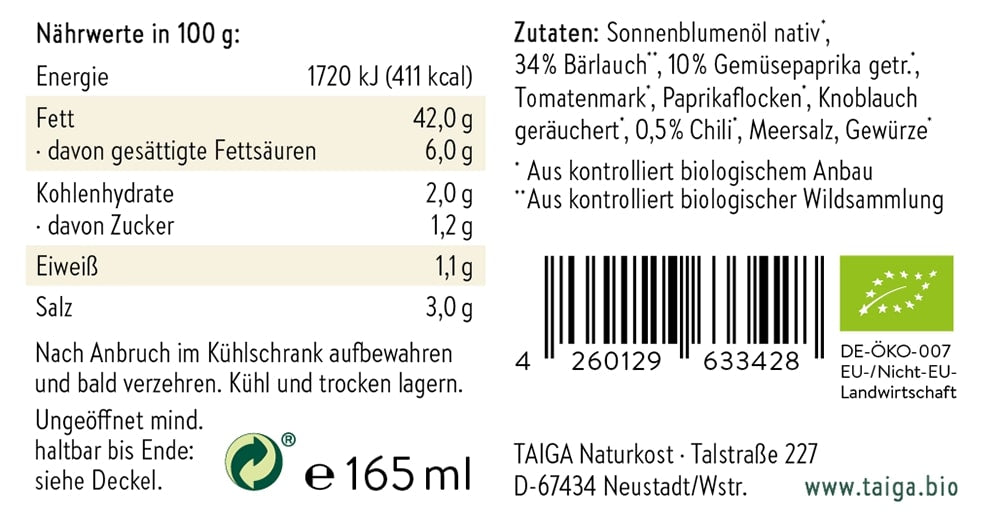 Pesto Russo Rosso, bio, 98 % Rohkost, 140 g