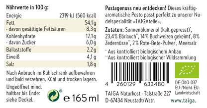 Altai-Pesto, bio, Roh, 140 g