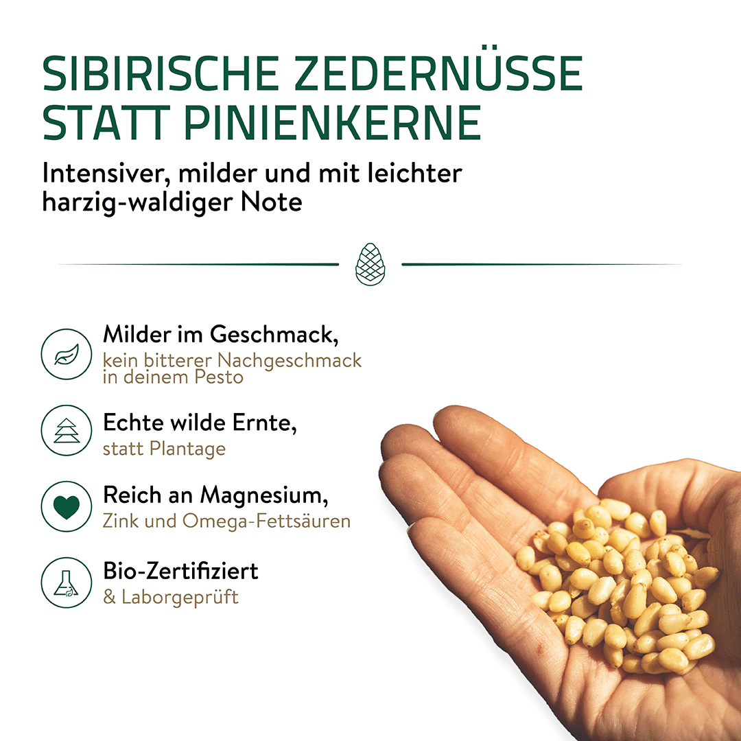 Zedernuss-Pesto-Set zum Selbermachen