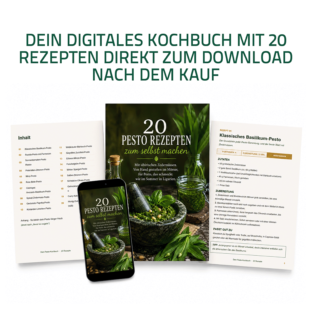 Zedernuss-Pesto-Set zum Selbermachen