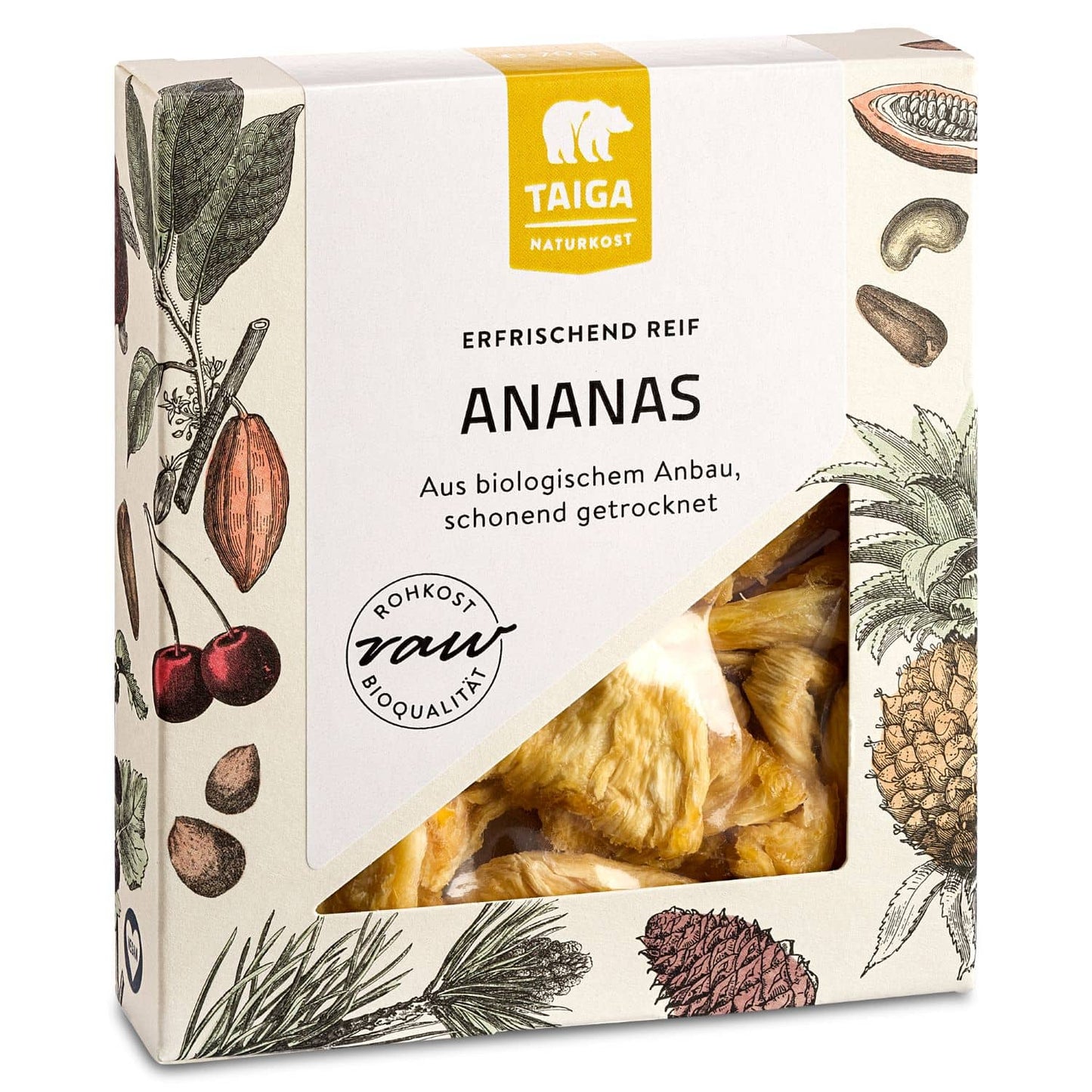 Ananas-Stücke, bio, roh