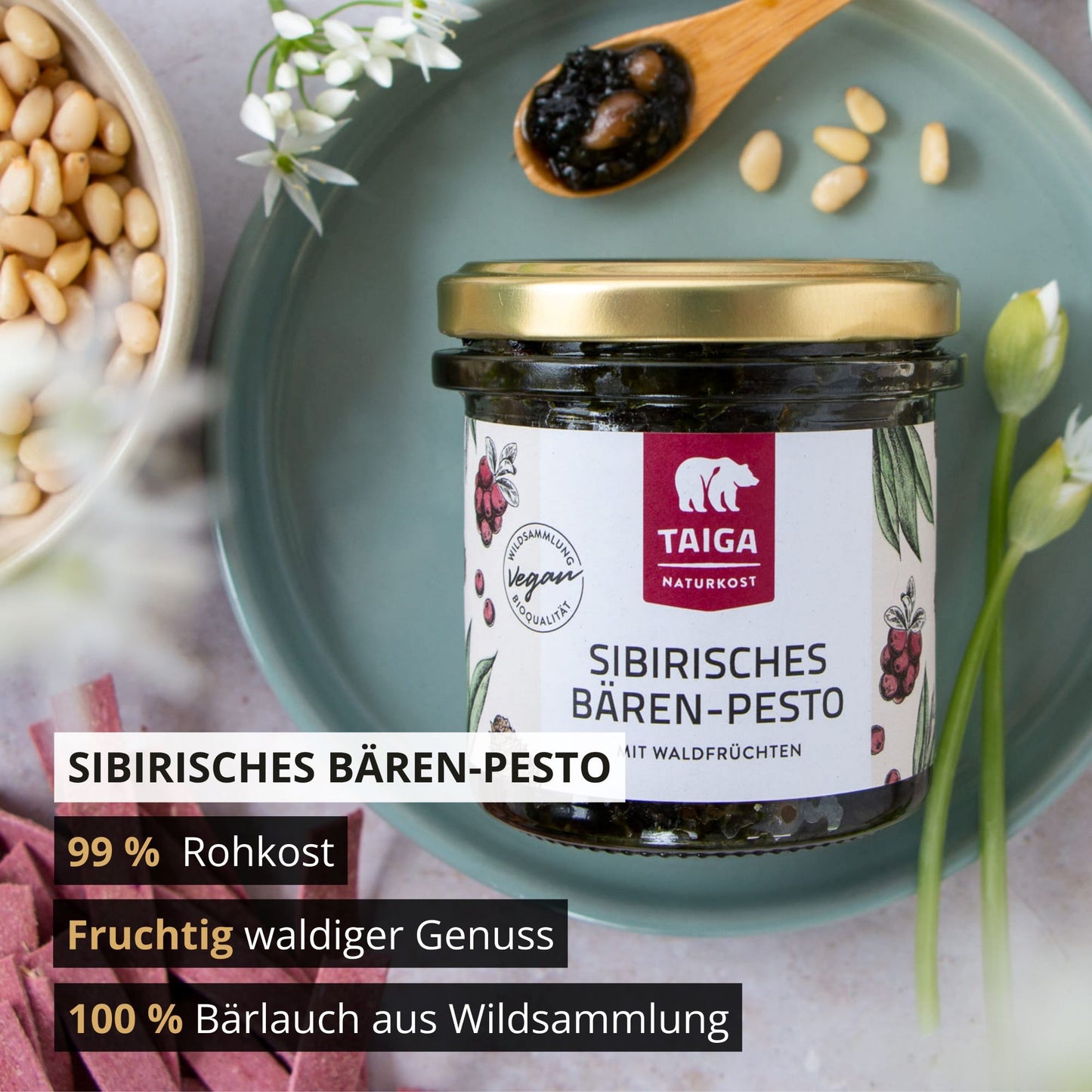 Sibirisches Bären-Pesto, bio, Roh, 140 g