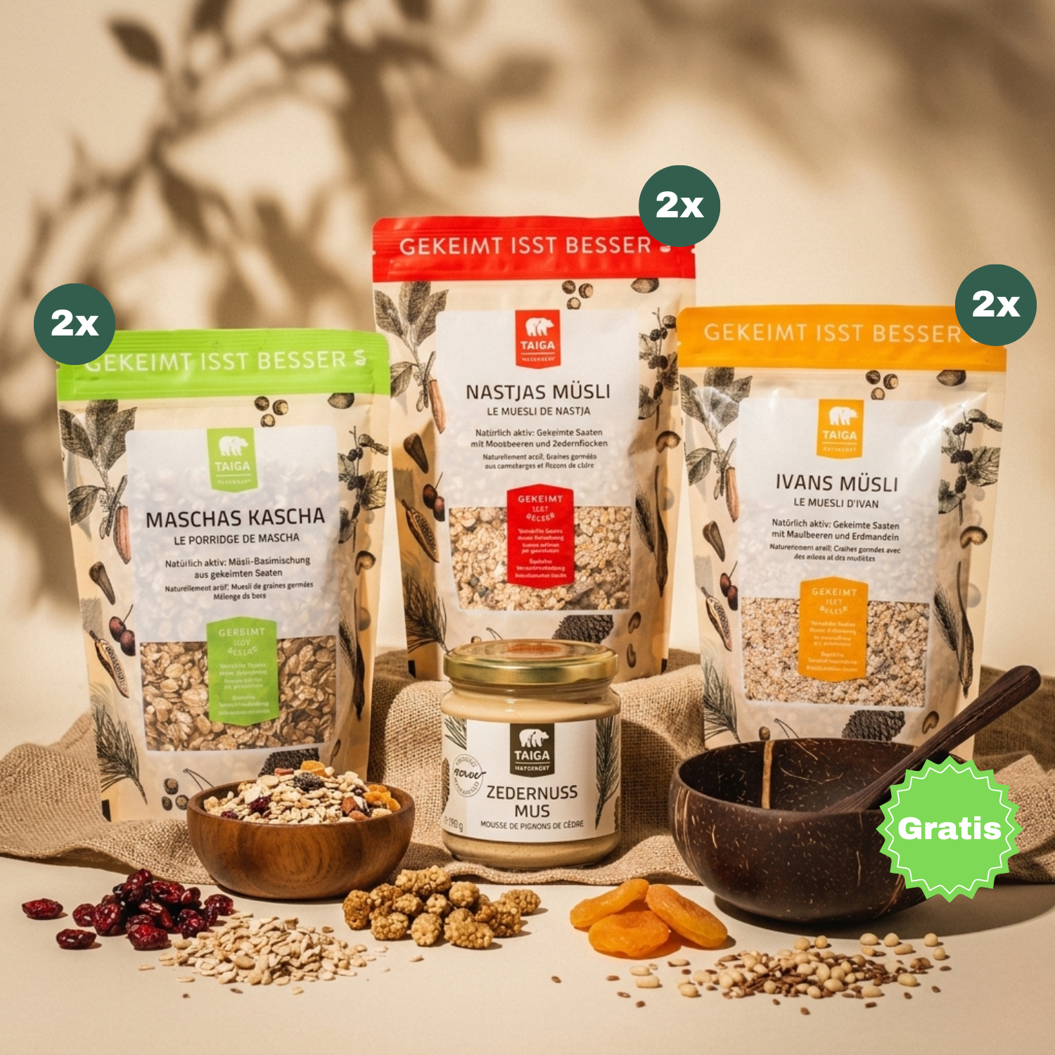 Gekeimtes Frühstücks-Set