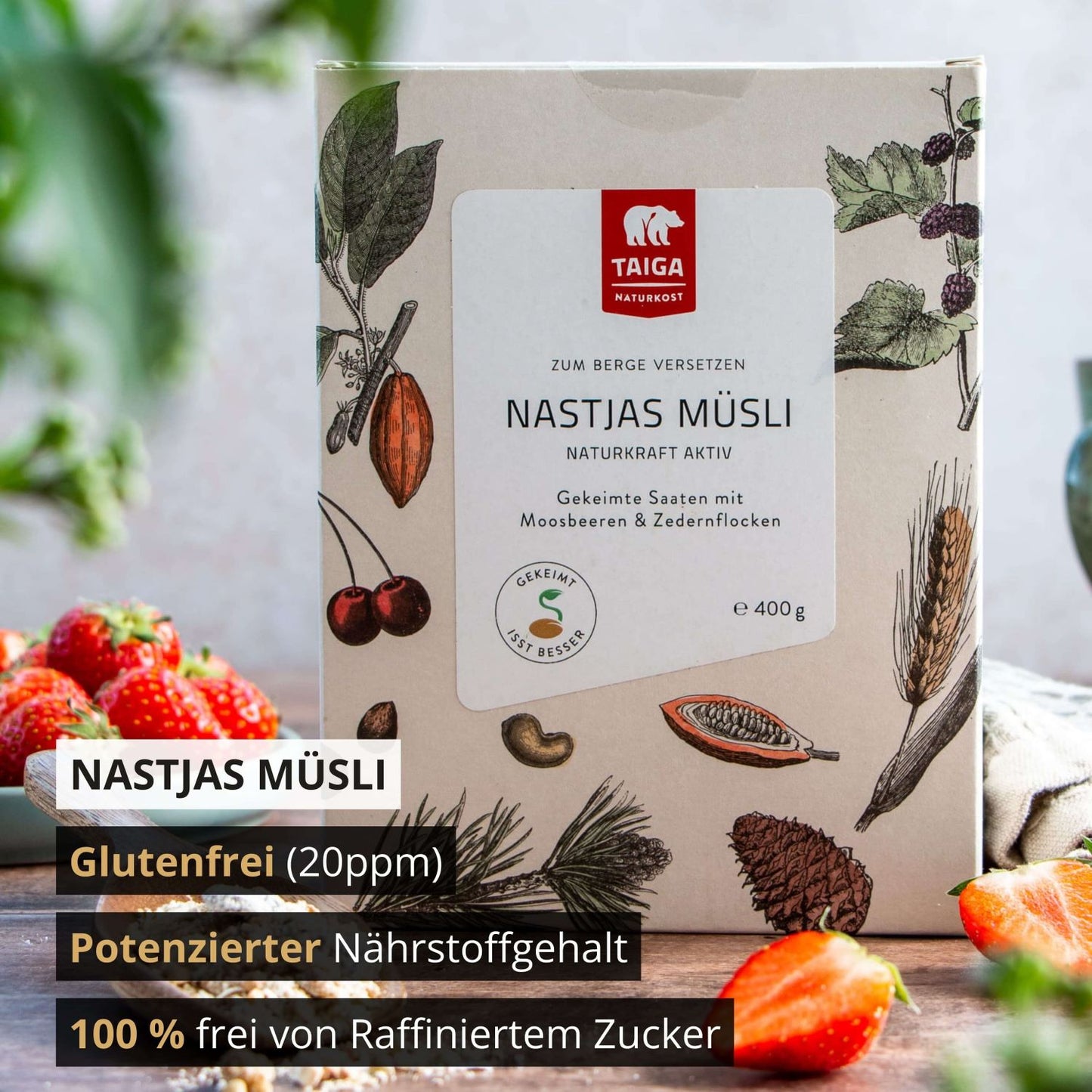 Nastjas Müsli, angekeimte Saaten, bio