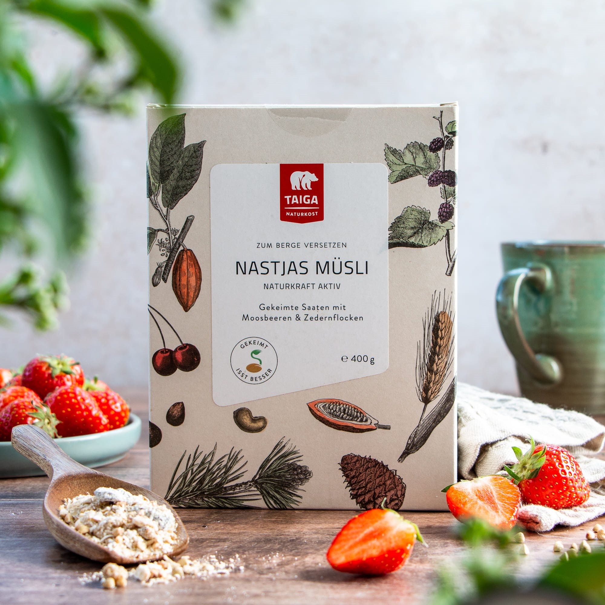 Nastjas Müsli, angekeimte Saaten, glutenfrei, bio Taiga Naturkost