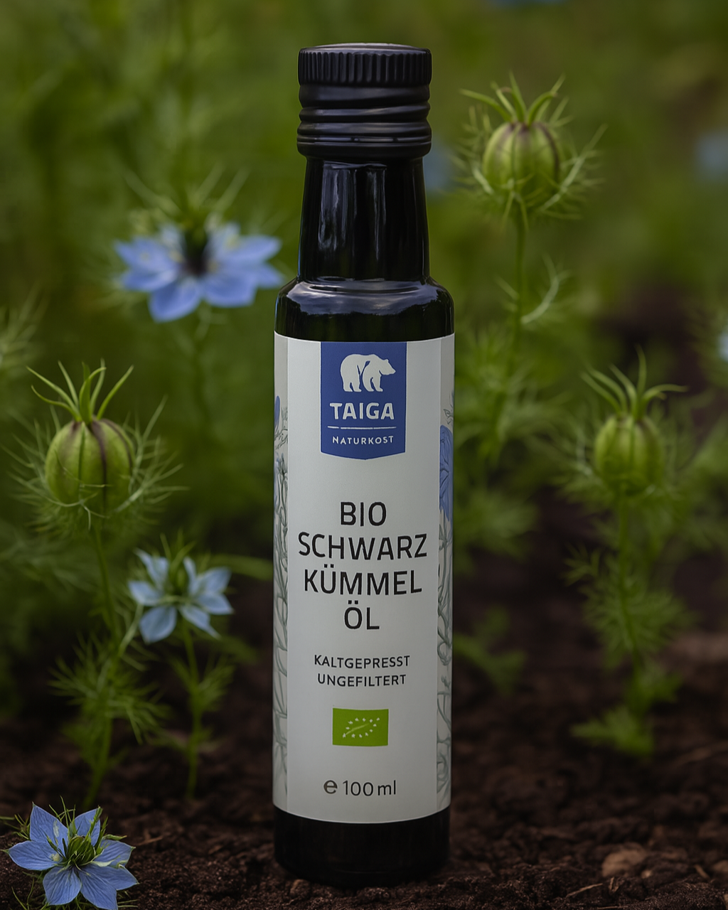 Bio Schwarzkümmelöl, ungefiltert, roh - 100 ml