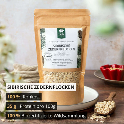 Sibirische Zedernflocken, bio, roh