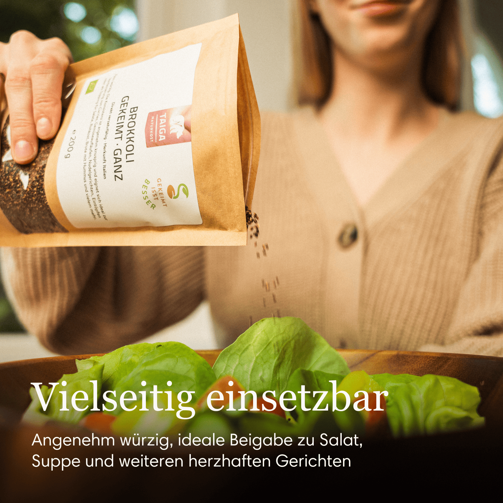 Brokkolisamen gekeimt, bio, roh, 200g