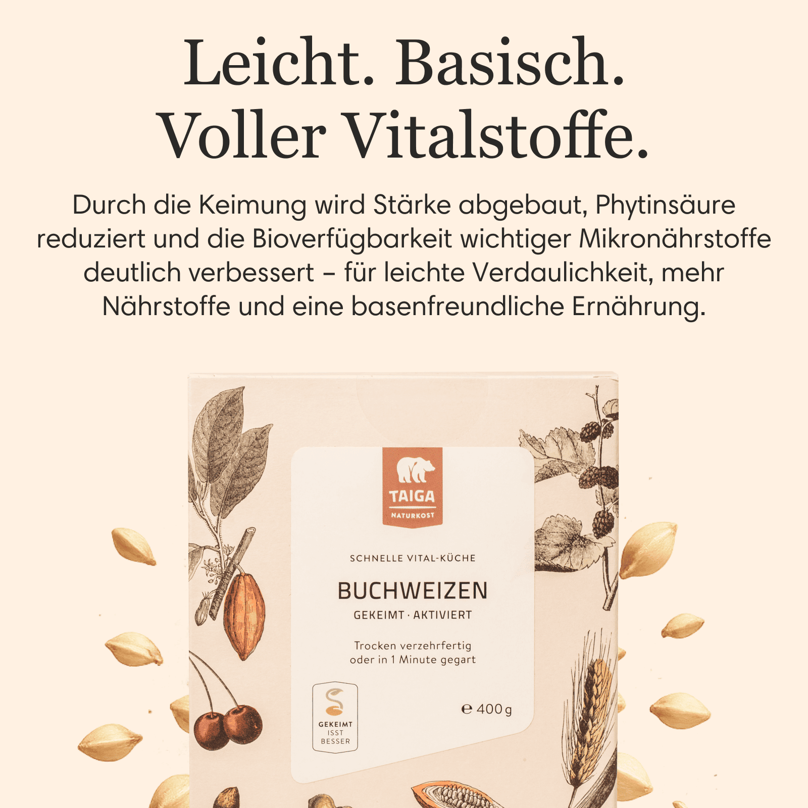 Buchweizen, angekeimt, bio