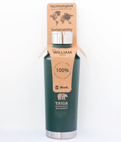 TAIGA Thermosflasche 500ml, Edelstahl, grün